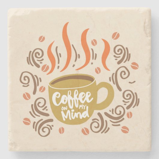 Zeer Cool en Schattig Coffee of Java Stenen Onderzetter (Voorkant)