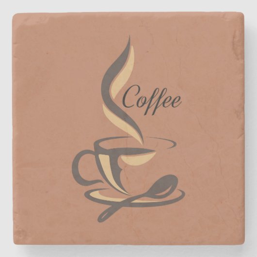 Zeer Cool en Schattig Coffee of Java Stenen Onderzetter (Voorkant)
