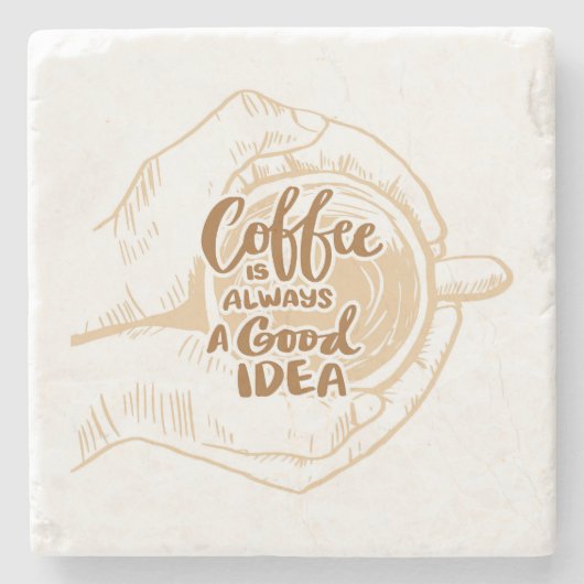 Zeer Cool en Schattig Coffee of Java Stenen Onderzetter (Voorkant)
