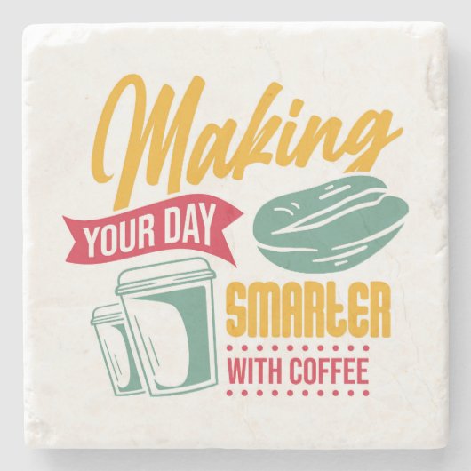 Zeer Cool en Schattig Coffee of Java Stenen Onderzetter (Voorkant)