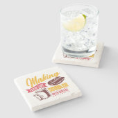 Zeer Cool en Schattig Coffee of Java Stenen Onderzetter (Zijkant)