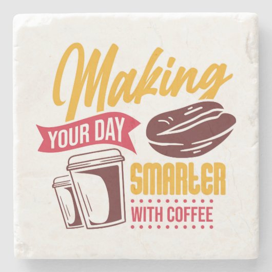 Zeer Cool en Schattig Coffee of Java Stenen Onderzetter (Voorkant)