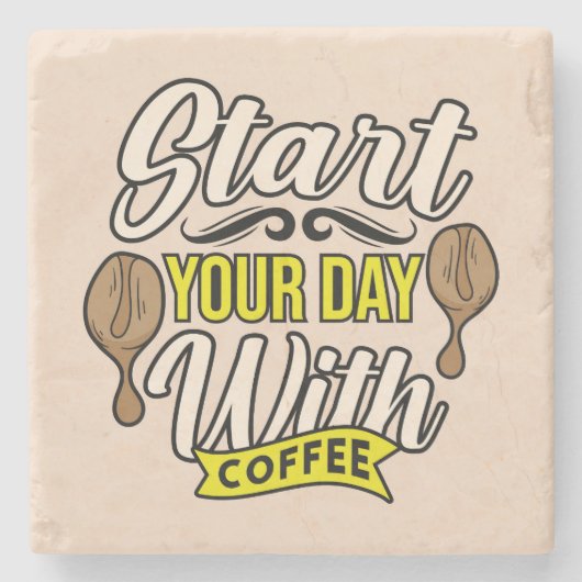 Zeer Cool en Schattig Coffee of Java Stenen Onderzetter (Voorkant)