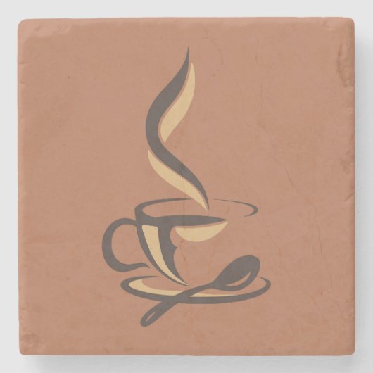 Zeer Cool en Schattig Coffee of Java Stenen Onderzetter (Voorkant)
