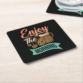 Zeer Cool en Schattig Koffie of Java Kartonnen Onderzetters (Schuin)
