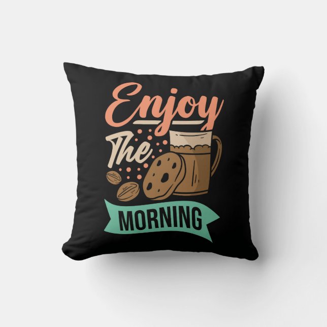 Zeer Cool en Schattig Koffie of Java Kussen (Voorkant)