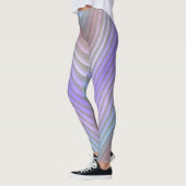 Zeer Cool Modern abstract Paarse Golven Patroon Leggings (Links)