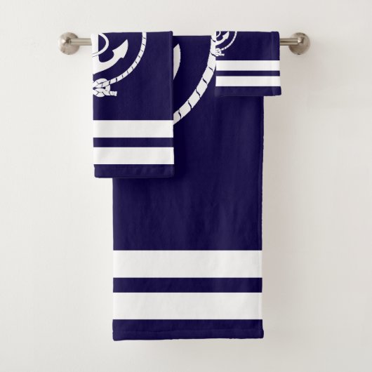 Zeer Cool Scheepsanker Patroon Bad Handdoek (Insitu)