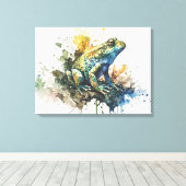Zeer cool semi-Abstract kikkerschilderij Canvas Afdruk (Insitu (Houten vloer))