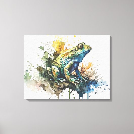 Zeer cool semi-Abstract kikkerschilderij Canvas Afdruk (Voorkant)