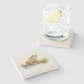 Zeer cool semi-Abstract kikkerschilderij Stenen Onderzetter (Zijkant)