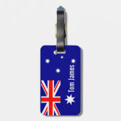 Zeer Cool Vlag Van Australië Met Monogram Bagagelabel (Achterkant verticaal)