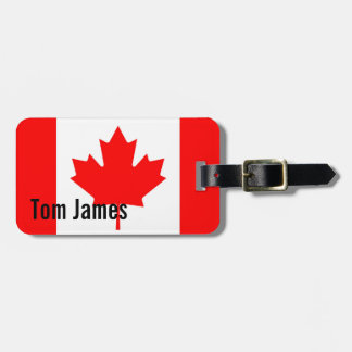 Zeer Cool Vlag Van Canada Met Monogram Bagagelabel