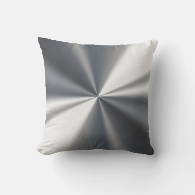 Zeer Cool Zilveren Kleur Perspectief Worp Kussen (Voorkant)
