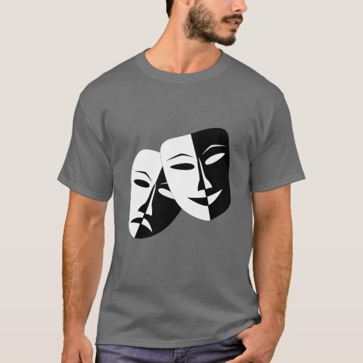 Zeer coole comedy- en tragische theatermaskers t-shirt (Voorkant)