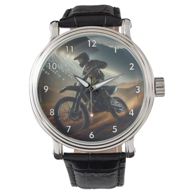 Zeer coole MotoCross concurrentie digitale renderi Horloge (Voorkant)