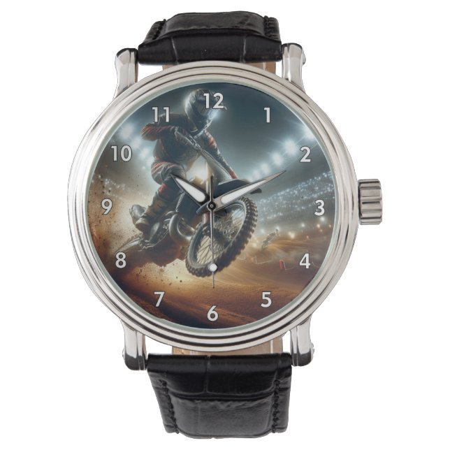 Zeer coole MotoCross concurrentie digitale renderi Horloge (Voorkant)