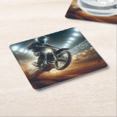 Zeer coole MotoCross concurrentie digitale renderi Kartonnen Onderzetters (Schuin)
