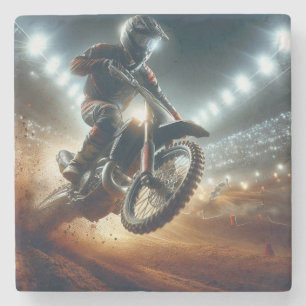 Zeer coole MotoCross concurrentie digitale renderi Stenen Onderzetter