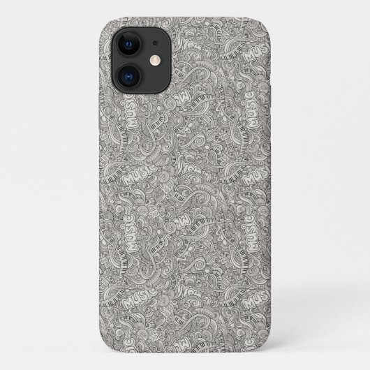 Zeer coole Music Pattern iPhone Case (Achterkant)