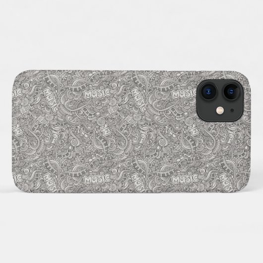 Zeer coole Music Pattern iPhone Case (Achterkant (horizontaal))