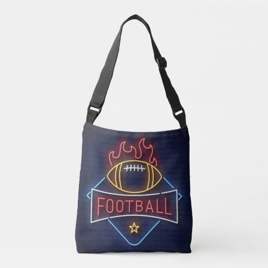 Zeer coole Neon Football Speler Crossbody Tas (Voorkant)
