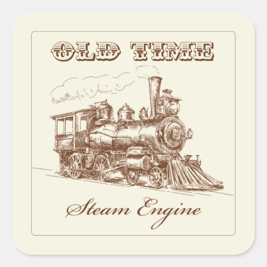 Zeer coole oude tijd stoommachine Sticker set (Voorkant)