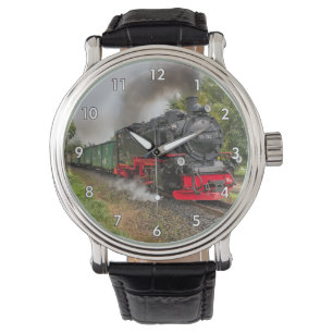 Zeer coole  stoomtreinlocomotief horloge
