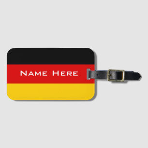 Zeer Coole Vlag Van Duitsland Met Monogram Bagagelabel