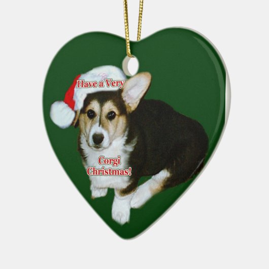 Zeer Corgi Kerstmis - Gimli Pup Heart Ornament (Links)