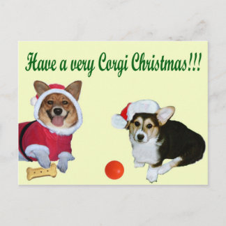 Zeer Corgi Kerstmis het Gele Briefkaart van M &
