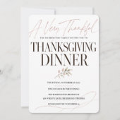 Zeer Dankbaar Botanisch Thanksgiving-diner Kaart (Voorkant)