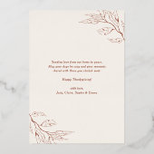 Zeer dankbaar Thanksgiving fotocollage Folie Feestdagenkaart (Achterkant)