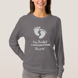 Zeer dankbaar zwangerschapsaankondiging T-shirt