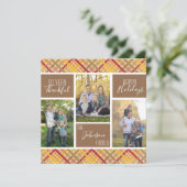 Zeer dankbare Thanksgiving voor fotocollage Feestdagenkaart (Staand voorkant)