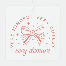 Zeer demure coquette preppy lint esthetisch metalen ornament