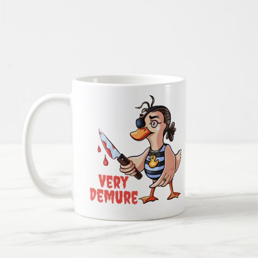 Zeer Demure Duck Lady Pirate Koffiemok (Links)