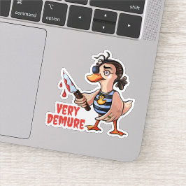 Zeer Demure Duck Lady Pirate Sticker