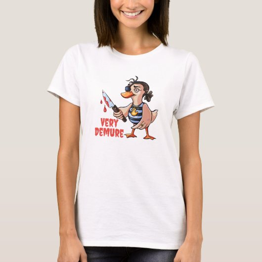Zeer Demure Duck Lady Pirate T-shirt (Voorkant)
