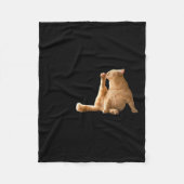Zeer demure Mindful Cly Meme Funny Cat Fleece Deken (Voorkant)
