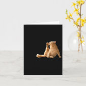 Zeer demure Mindful Cly Meme Funny Cat Kaart (Gele Bloem)