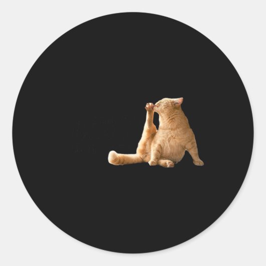 Zeer demure Mindful Cly Meme Funny Cat Ronde Sticker (Voorkant)