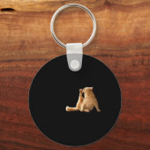 Zeer demure Mindful Cly Meme Funny Cat Sleutelhanger (Voorkant)