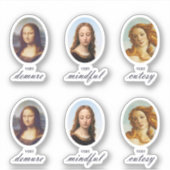 Zeer demure Mindful Custy Renaissance Dames Pack Sticker (Voorkant)