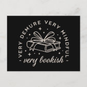Zeer demure zeer bewuste boekenliefhebber briefkaart (Voorkant)
