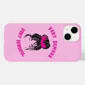 "Zeer demure, zeer mindful" Pink Case-Mate iPhone Case (Achterkant (horizontaal))