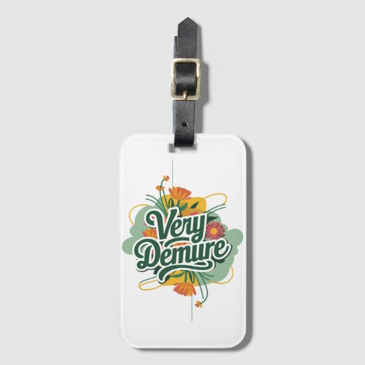 Zeer Demure Zeer Mindful Trend Demure & Mindful Bagagelabel (Voorkant (verticaal))