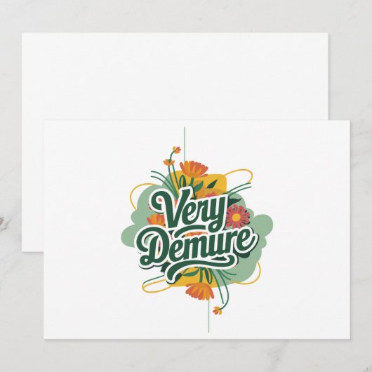 Zeer Demure Zeer Mindful Trend Demure & Mindful Kaart (Voorkant / Achterkant)