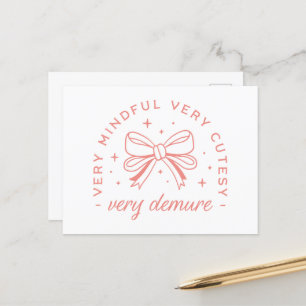 Zeer demure zeer mindful zeer schattig briefkaart