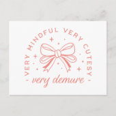 Zeer demure zeer mindful zeer schattig briefkaart (Voorkant)